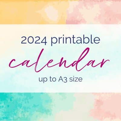 2024 printable calendar cover image